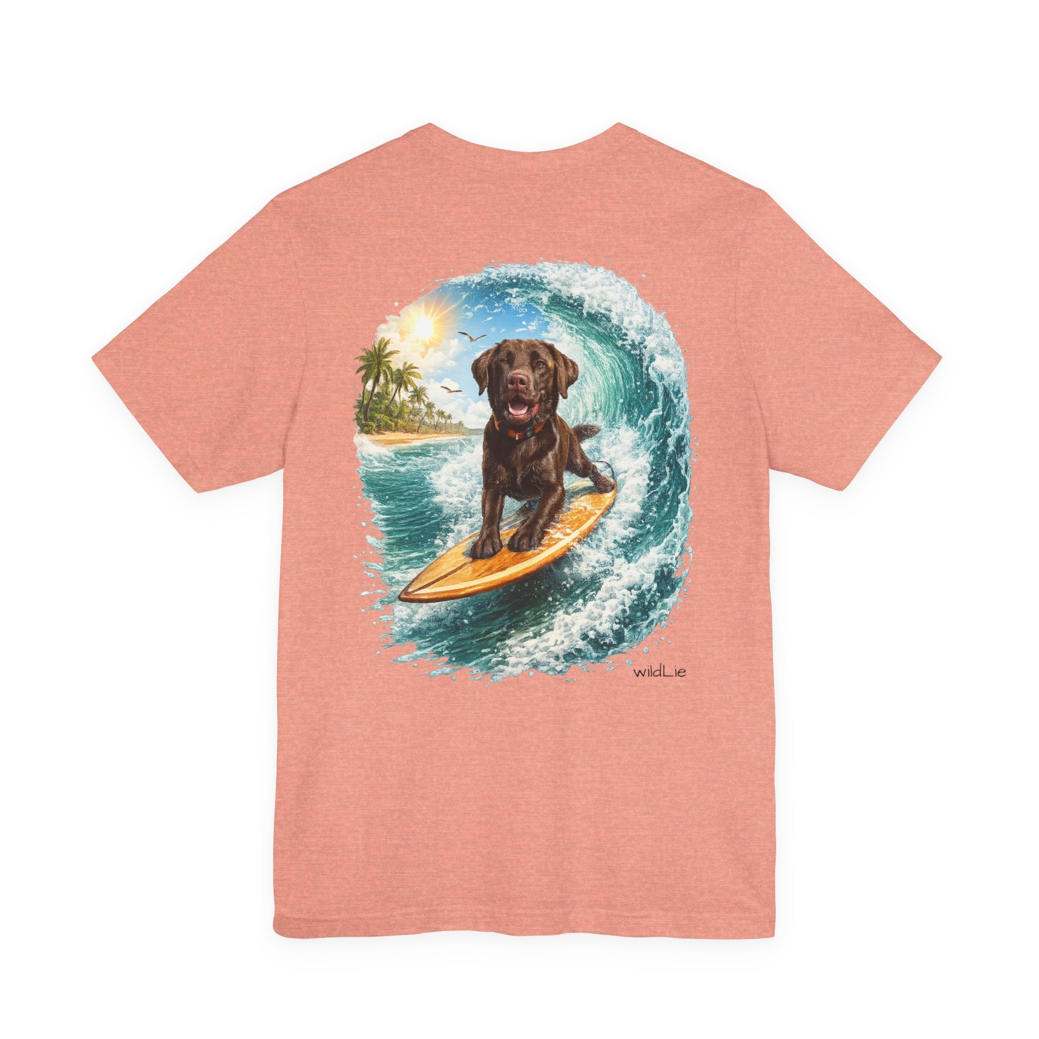 Beach Bum Beau | Chocolate Labrador Surfing Tee