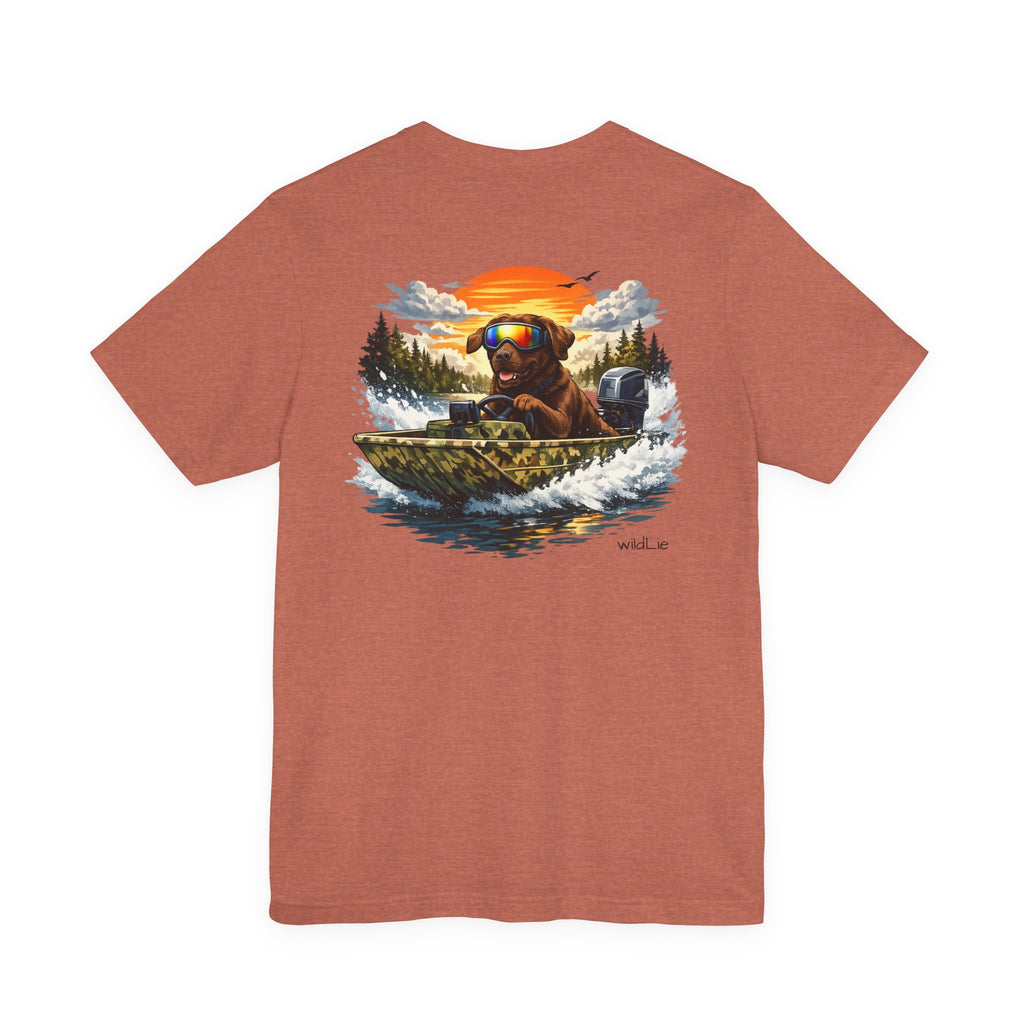 Boat Boy Beau | Chocolate Lab Boating Tee