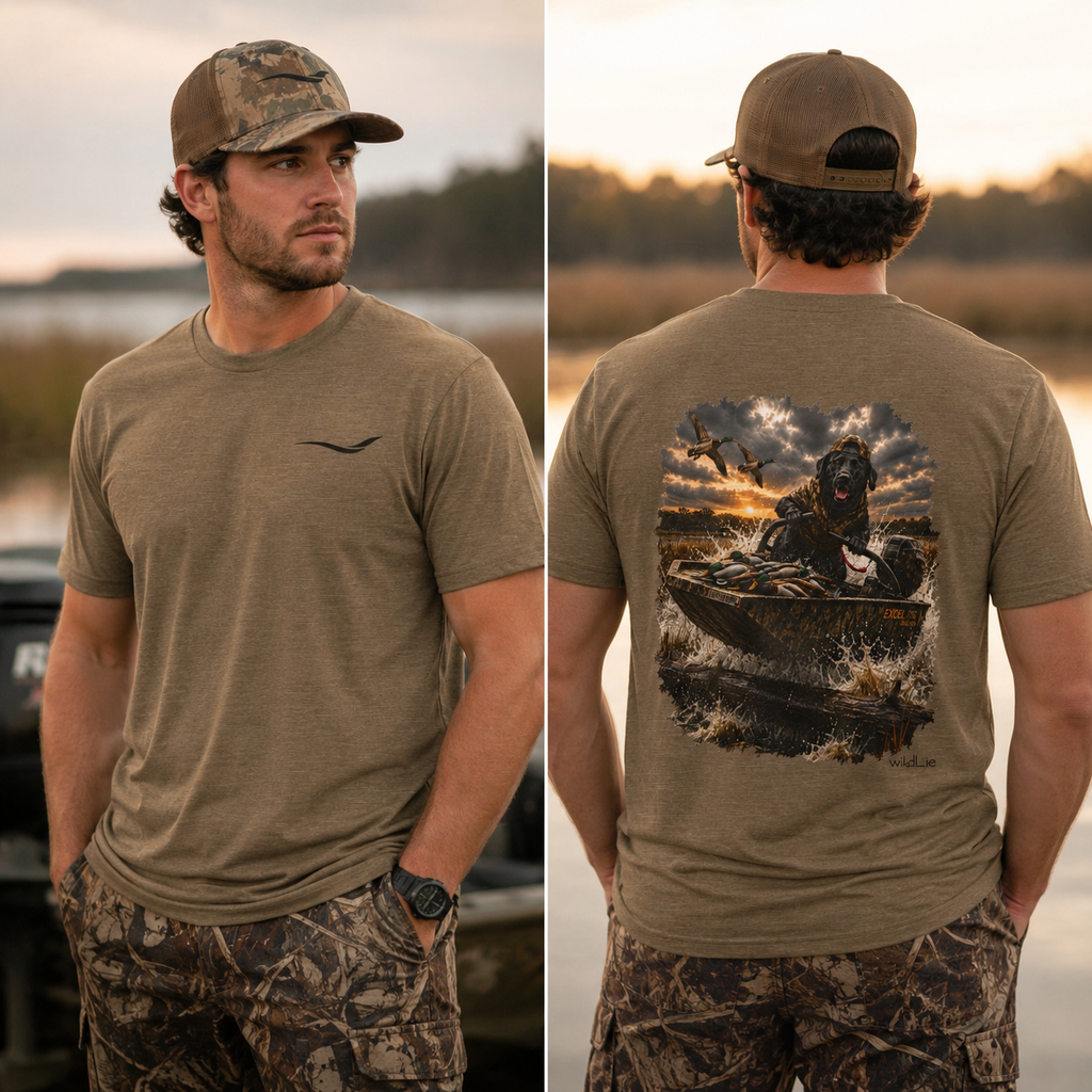 Benelli's Wake-Up Call | Black Lab Duck Hunting Tee