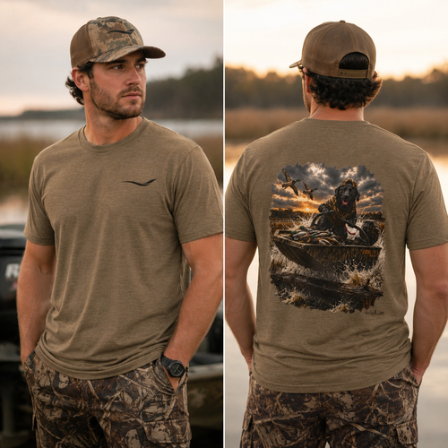 Benelli's Wake-Up Call | Black Lab Duck Hunting Tee