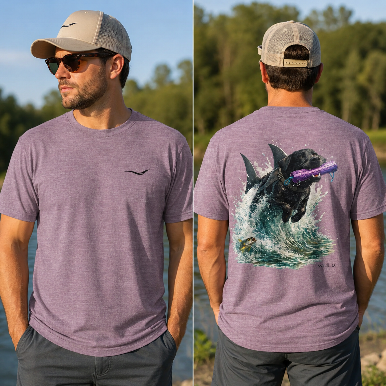 Panda: Apex Retriever | Black Lab Shark Tee