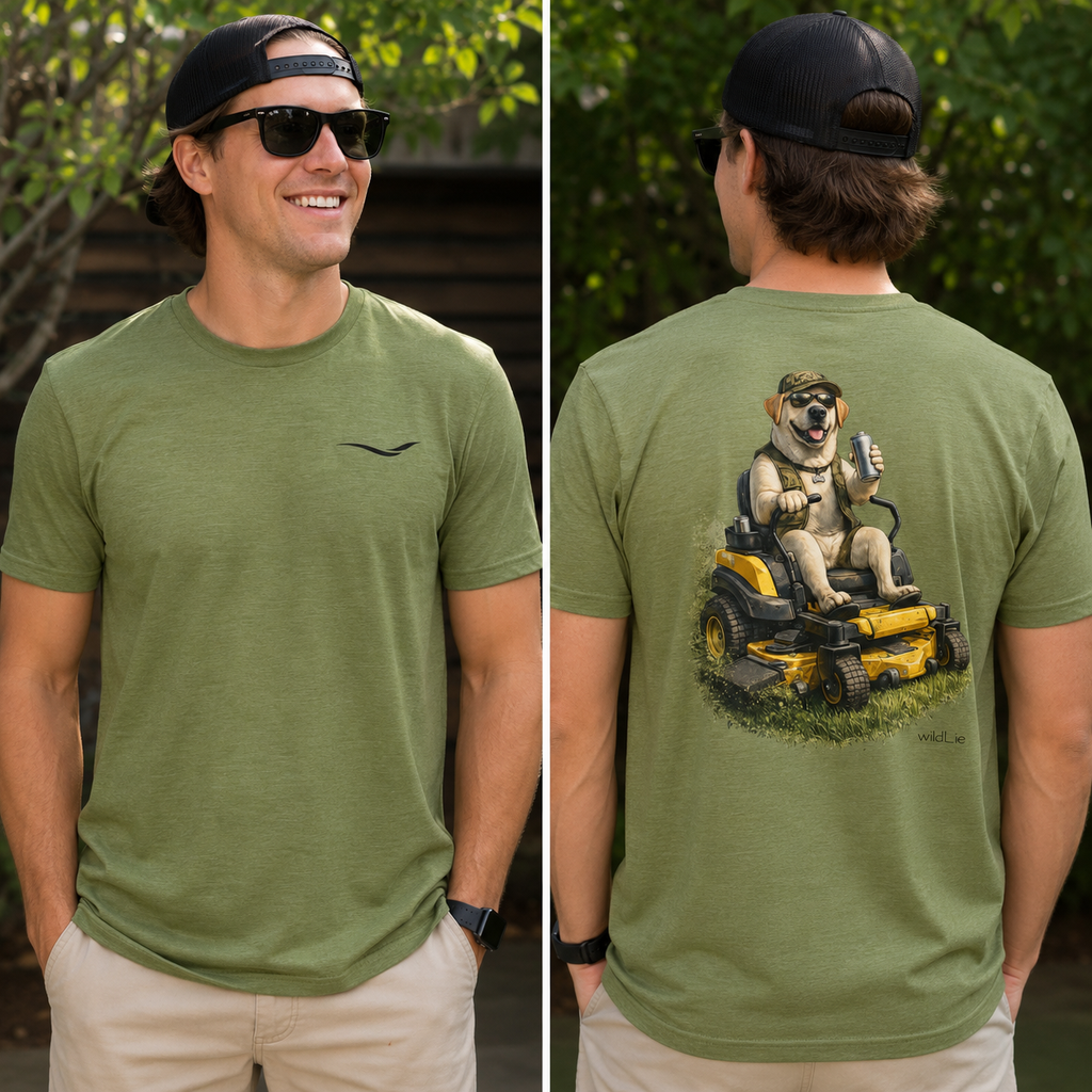 Gunner's Grass Tax | Yellow Lab Lawnmower Tee