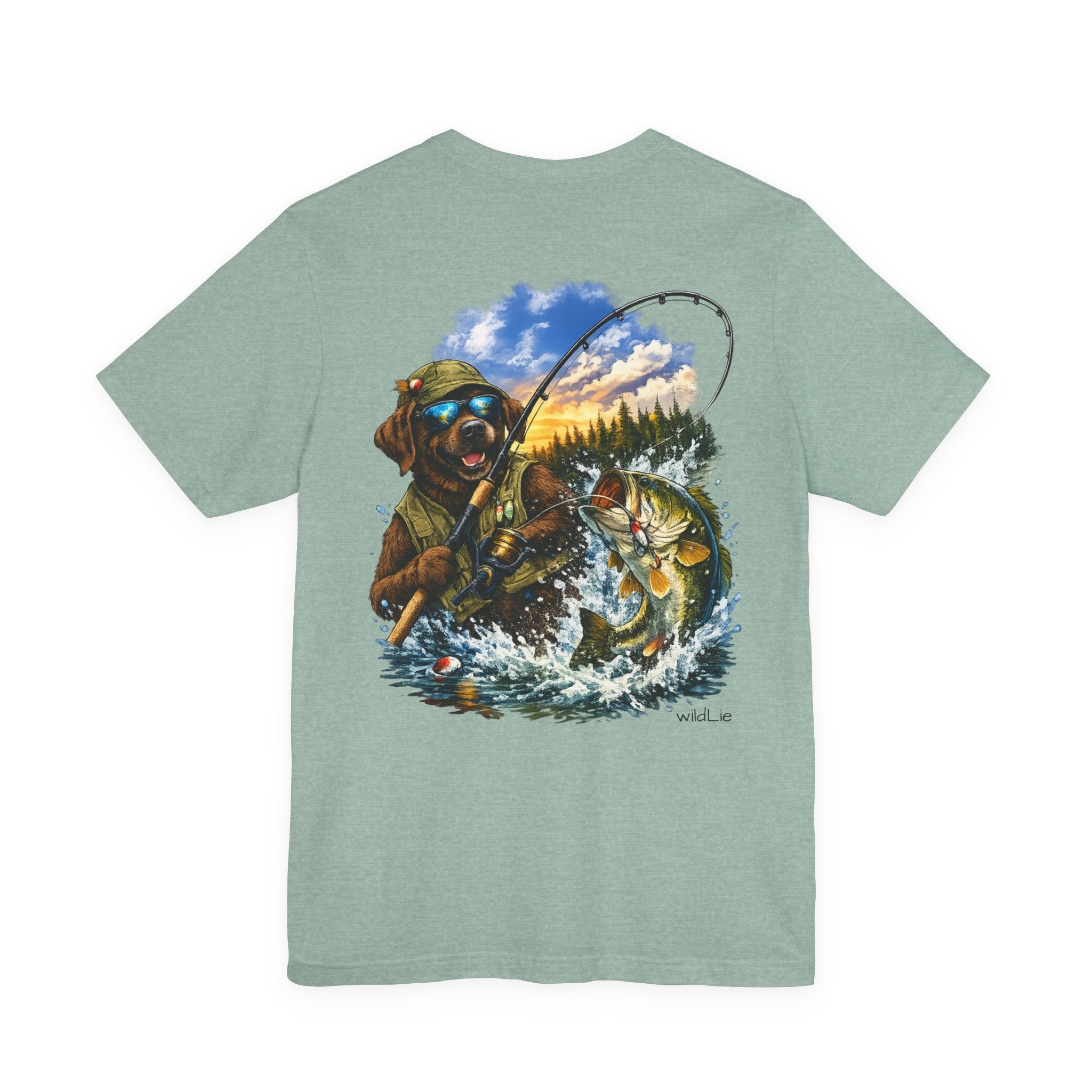 Bassmaster Beau | Chocolate Lab Fishing Tee