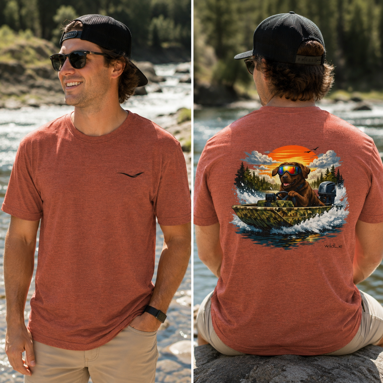 Boat Boy Beau | Chocolate Lab Boating Tee