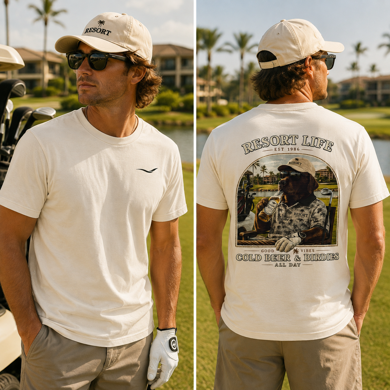 Clubhouse Beau | Chocolate Lab Golf Tee